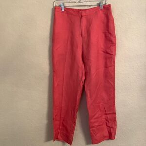 J.H. Collection Linen Blend Pockets Women’s Pants Size 10